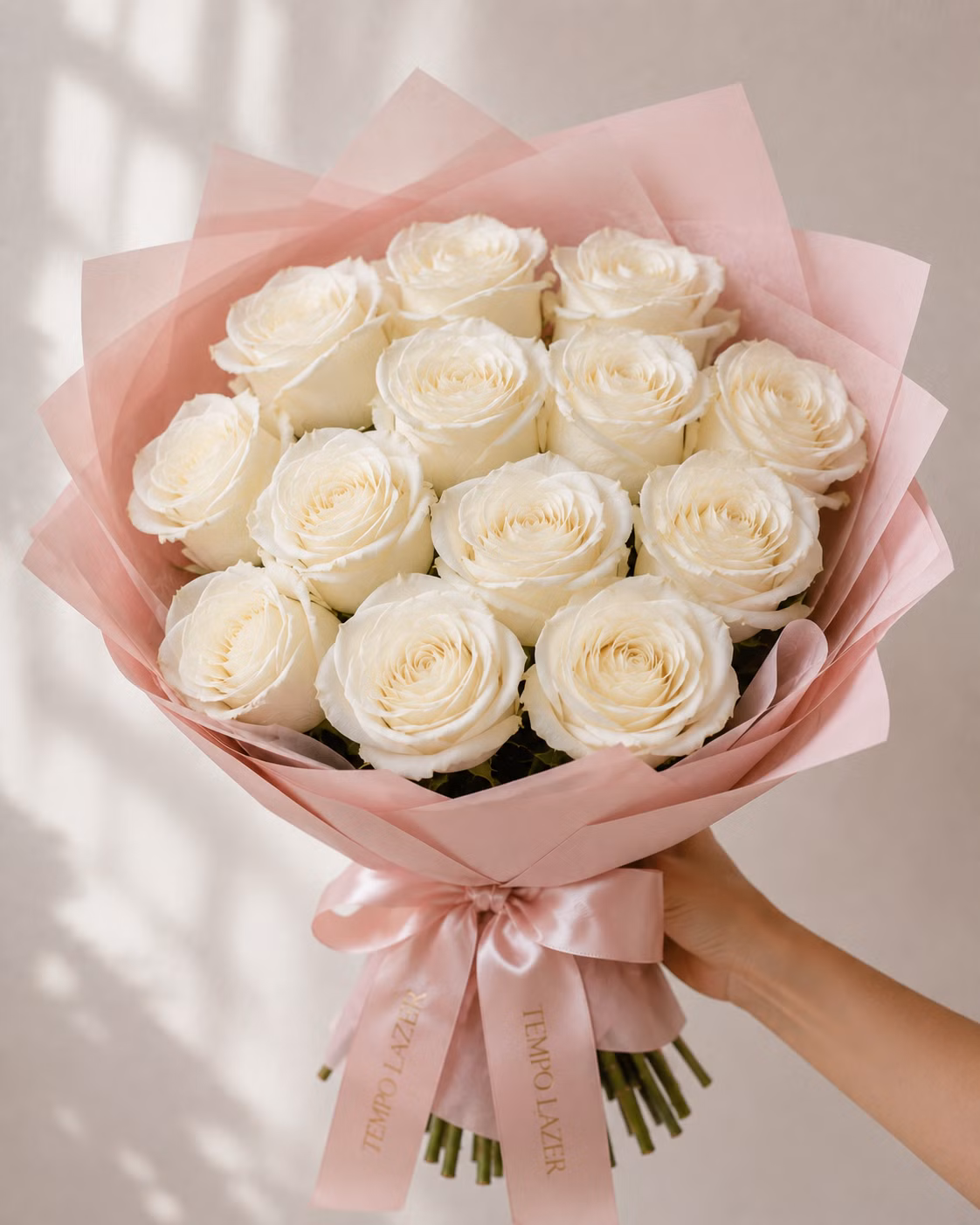 35 White Roses - Shop 35 White Roses, a premium Bouquet from Tempo Lazer Flowers Studio. | Tempo Lazer Flowers Studio, Washington DC florist