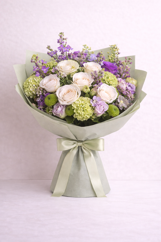 Capitol Lilac Muse - luxury floral arrangement for delivery in Washington DC | Tempo Lazer Flowers Studio, Washington DC florist