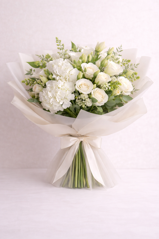 Van Ness White Harmony - luxury floral arrangement for delivery in Washington DC | Tempo Lazer Flowers Studio, Washington DC florist