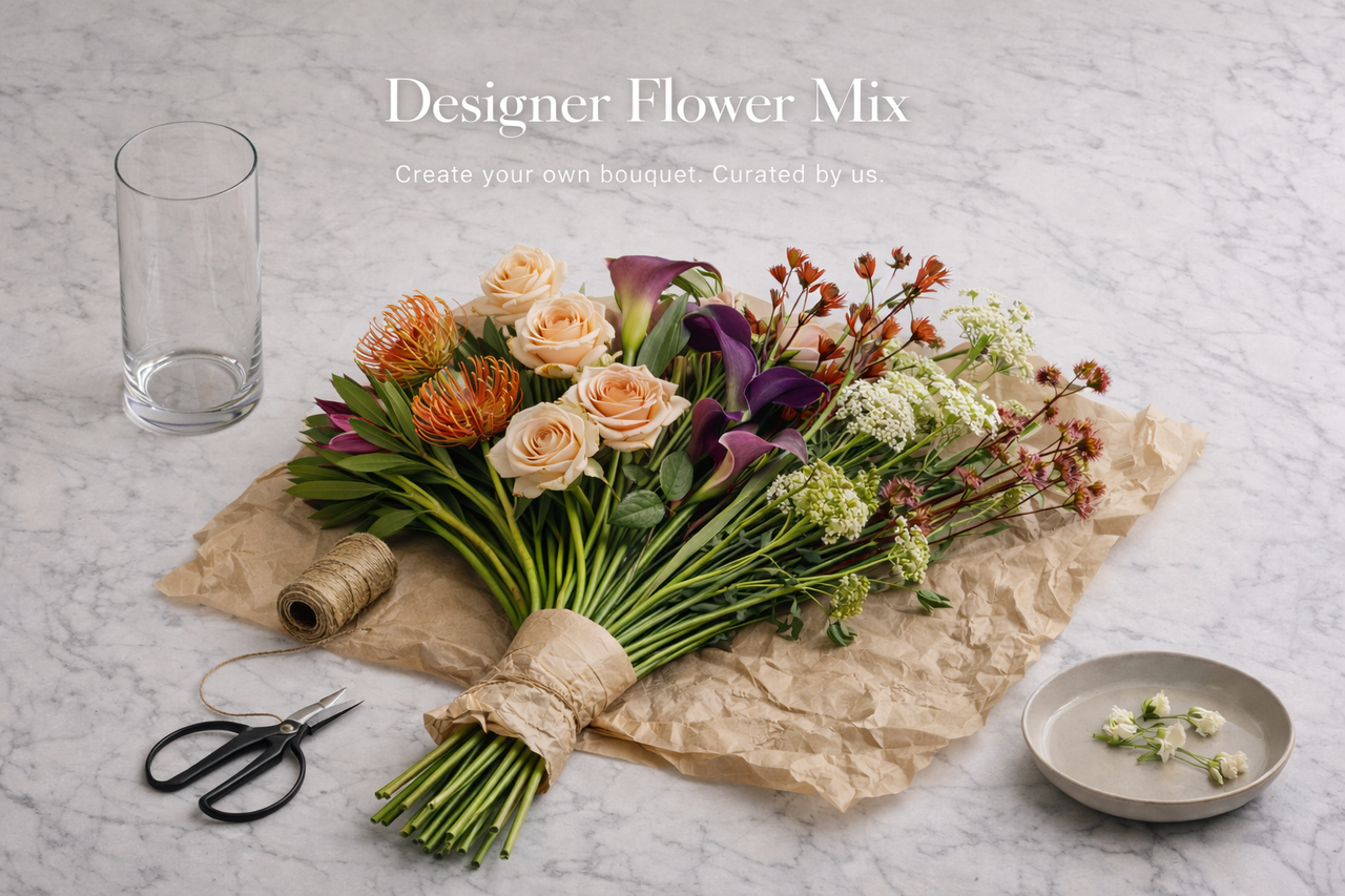 Designer Flower Mix - luxury floral arrangement for delivery in Washington DC | Tempo Lazer Flowers Studio, Washington DC florist