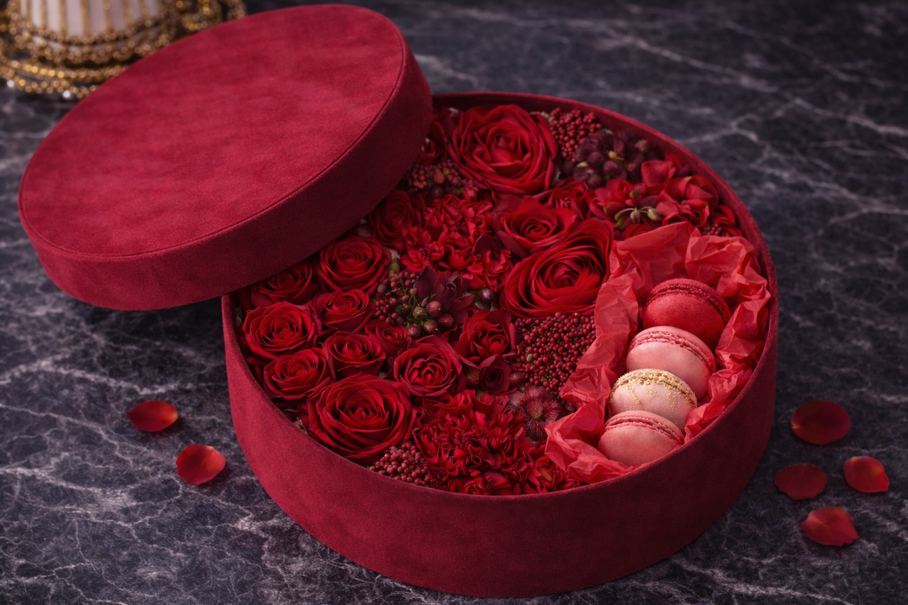 The Classic Red - luxury floral arrangement for delivery in Washington DC | Tempo Lazer Flowers Studio, Washington DC florist