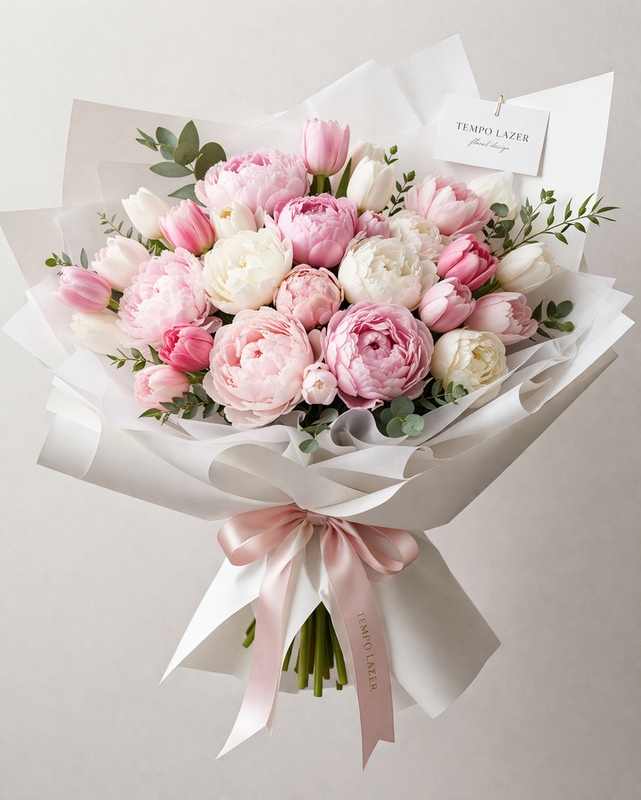Dupont Peony Air - luxury floral arrangement for delivery in Washington DC | Tempo Lazer Flowers Studio, Washington DC florist
