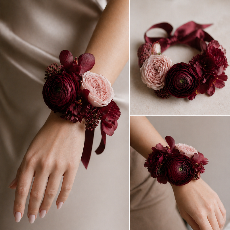 Wrist Corsages — Elegant Floral Accent - luxury floral arrangement for delivery in Washington DC | Tempo Lazer Flowers Studio, Washington DC florist