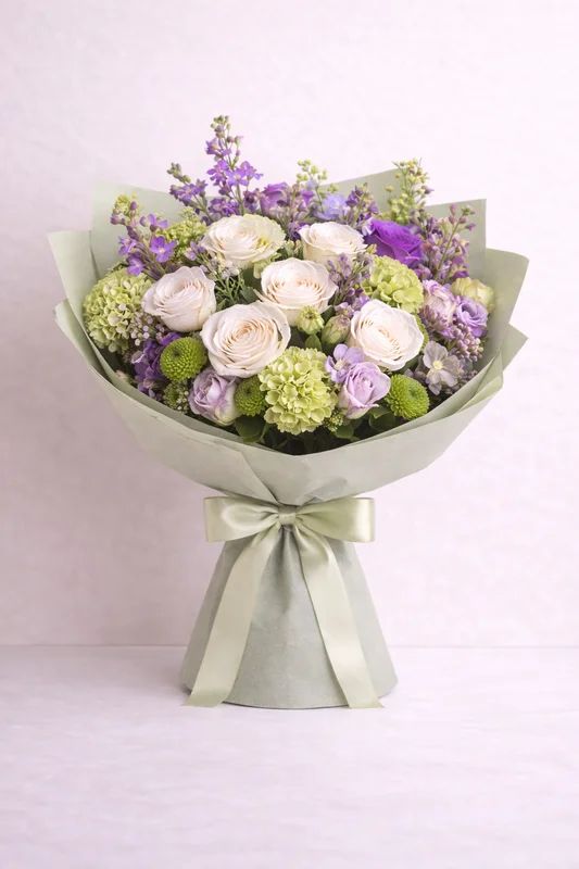 Capitol Lilac Muse - luxury floral arrangement for delivery in Washington DC | Tempo Lazer Flowers Studio, Washington DC florist