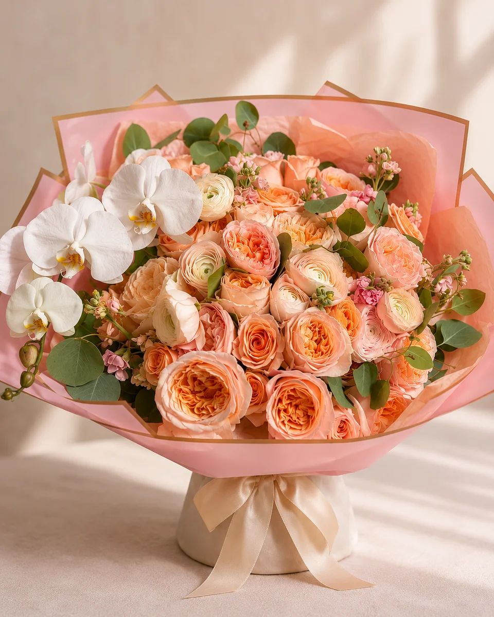 Cathedral Heights Rose Élégance - luxury floral arrangement for delivery in Washington DC | Tempo Lazer Flowers Studio, Washington DC florist