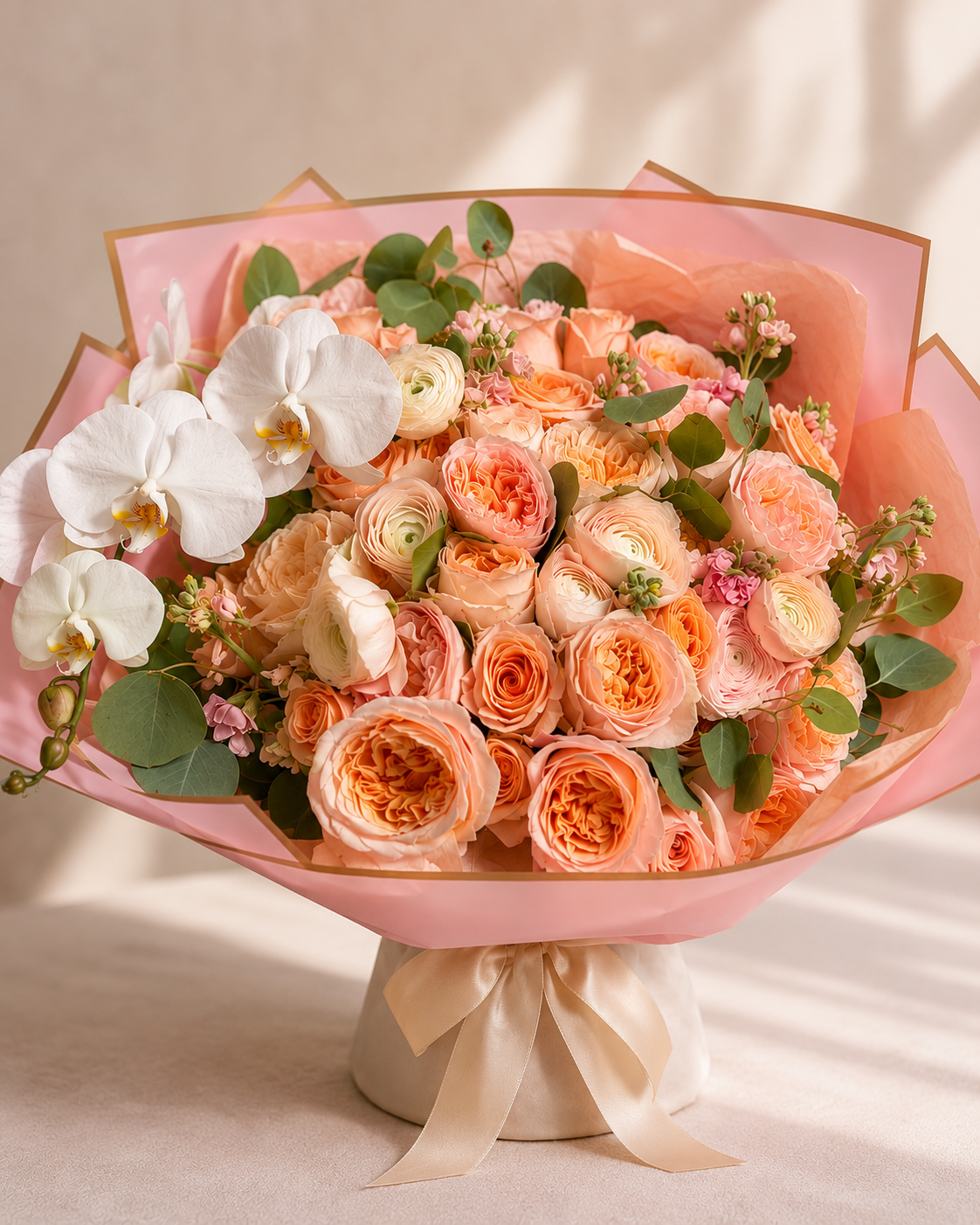 Cathedral Heights Rose Élégance - luxury floral arrangement for delivery in Washington DC | Tempo Lazer Flowers Studio, Washington DC florist