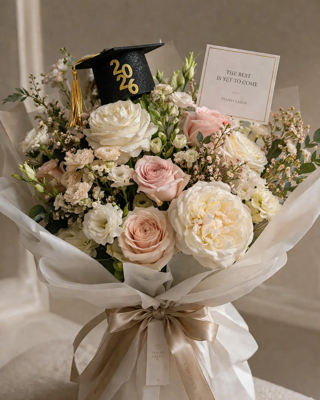 Graduation 2026 - luxury floral arrangement for delivery in Washington DC | Tempo Lazer Flowers Studio, Washington DC florist