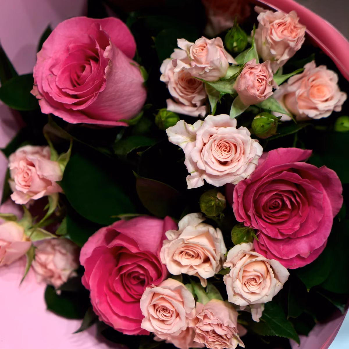 Half Dozen Red Roses - Fresh Stems available in Washington DC | Tempo Lazer Flowers Studio, Washington DC florist