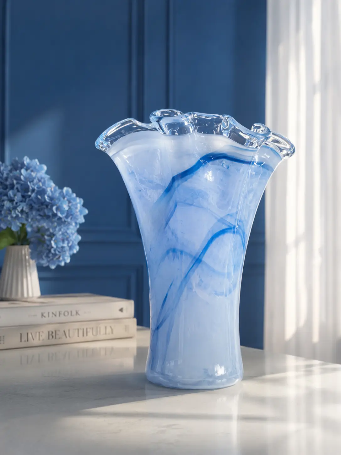 Murano-style glass - luxury floral arrangement for delivery in Washington DC | Tempo Lazer Flowers Studio, Washington DC florist