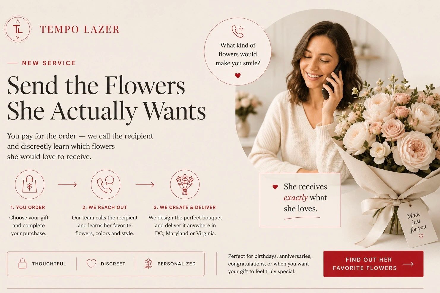 Bloom Preference Service - Bloom Preference Service: बुके · Tempo Lazer Flowers Studio. | Tempo Lazer Flowers Studio, Washington DC florist