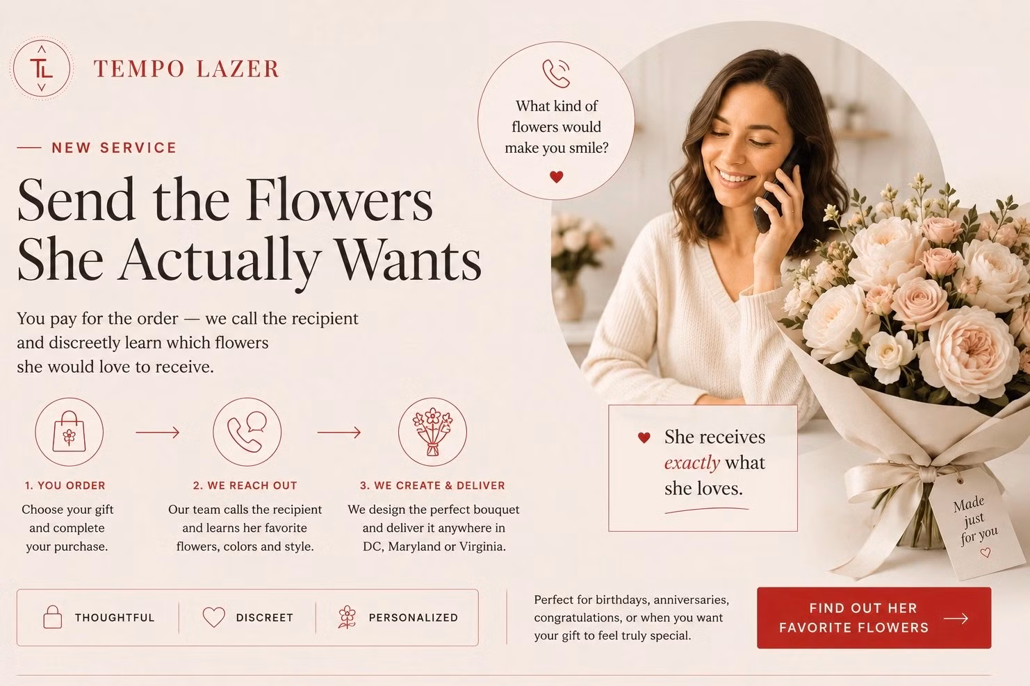 Bloom Preference Service - Bloom Preference Service: دستهگل · Tempo Lazer Flowers Studio. | Tempo Lazer Flowers Studio, Washington DC florist