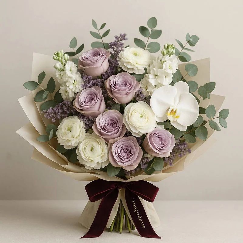 Logan Circle Lilac Vogue - luxury floral arrangement for delivery in Washington DC | Tempo Lazer Flowers Studio, Washington DC florist