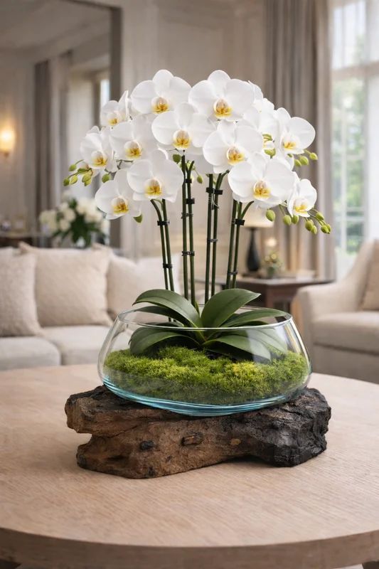 Orchid Presence — Statement - luxury floral arrangement for delivery in Washington DC | Tempo Lazer Flowers Studio, Washington DC florist