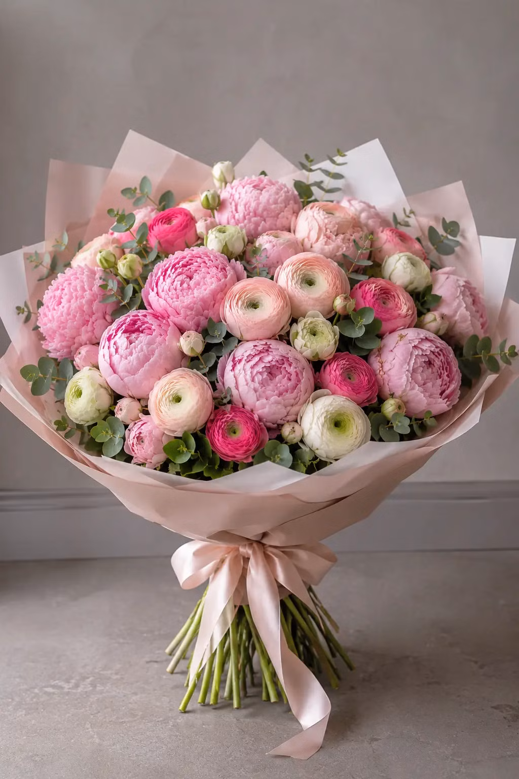 Peony and Ranunculus Bouquet - Peony and Ranunculus Bouquet: זר · Tempo Lazer Flowers Studio. | Tempo Lazer Flowers Studio, Washington DC florist
