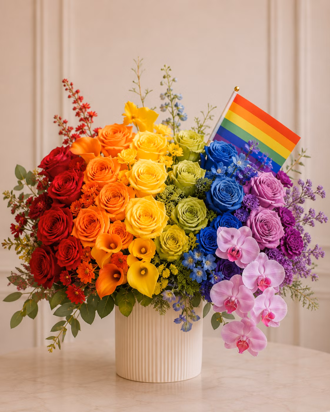 Pride in Bloom - Shop Pride in Bloom, a premium Arrangement from Tempo Lazer Flowers Studio. | Tempo Lazer Flowers Studio, Washington DC florist
