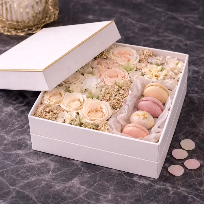 The Classic White - Shop The Classic White, a premium Blooming Box from Tempo Lazer Flowers Studio. | Tempo Lazer Flowers Studio, Washington DC florist
