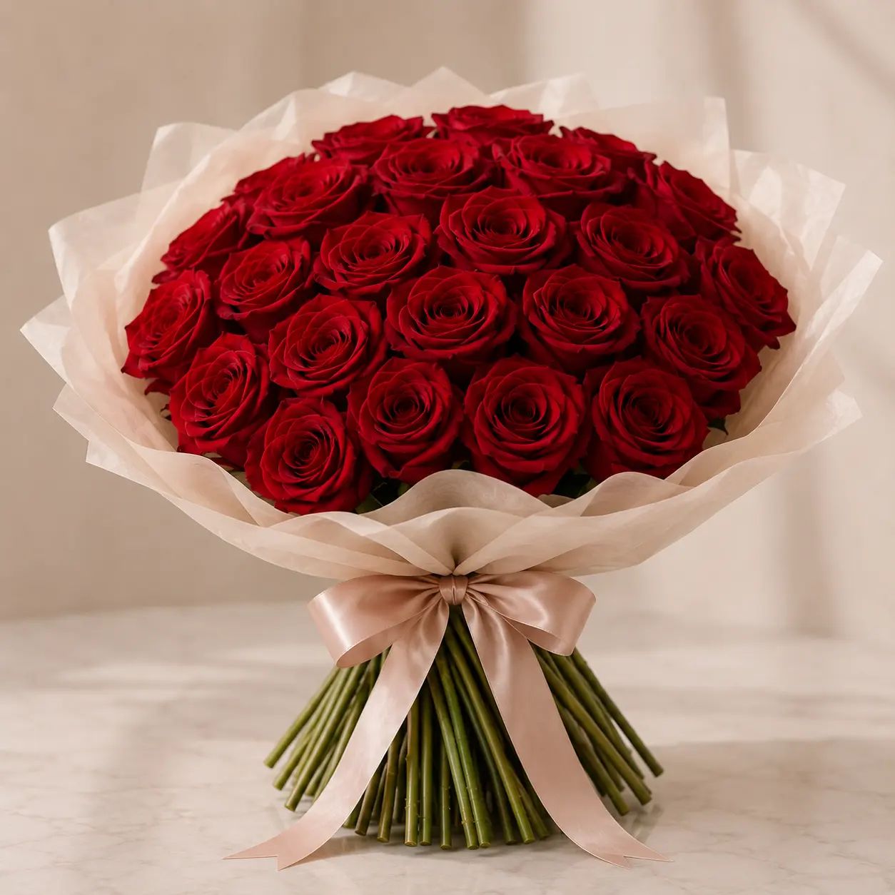 Two Dozen Red Roses - Shop Two Dozen Red Roses, a premium Fresh Stems from Tempo Lazer Flowers Studio. | Tempo Lazer Flowers Studio, Washington DC florist