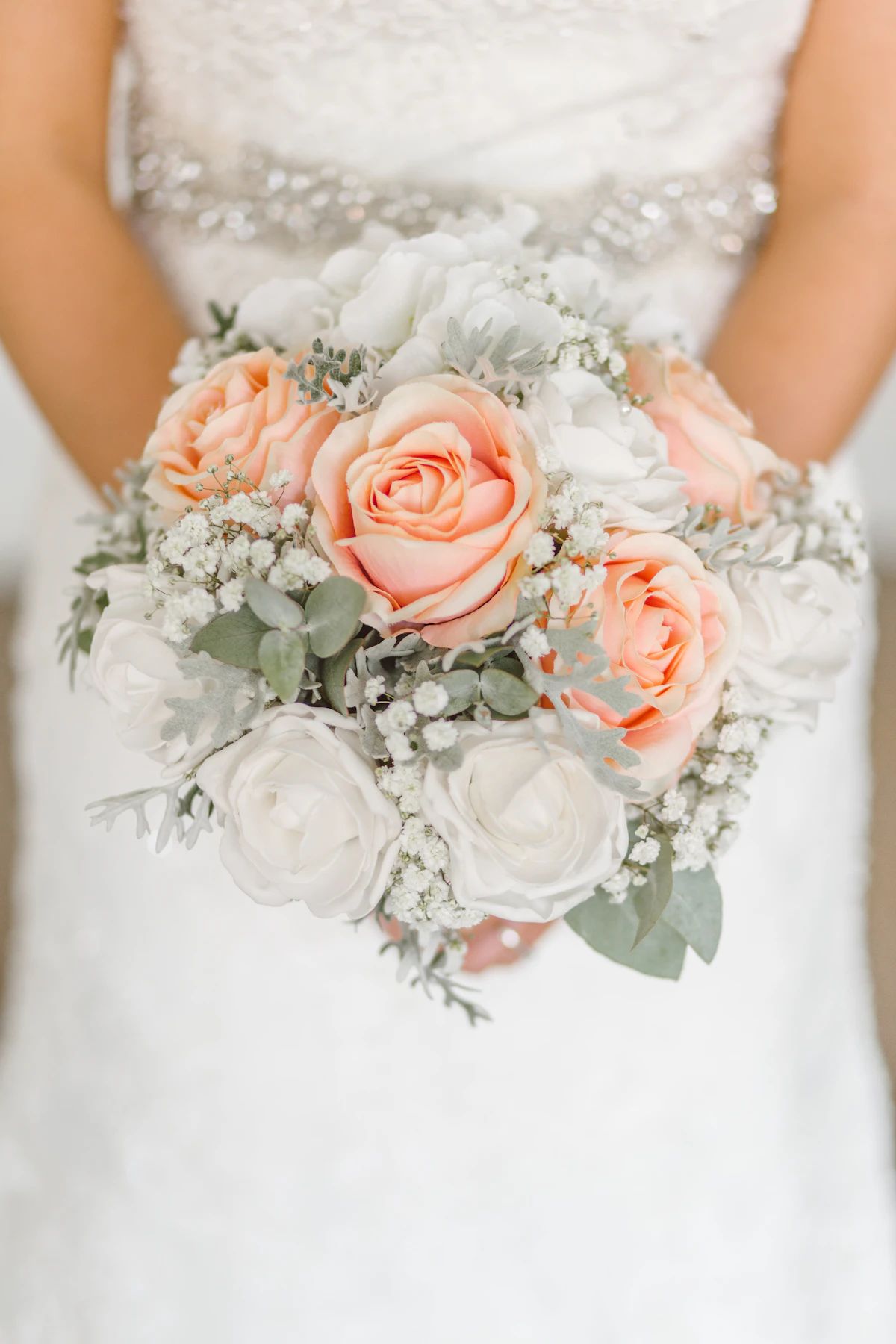 White Rose & Peony Bridal Bouquet - White Rose & Peony Bridal Bouquet: Bouquet · Tempo Lazer Flowers Studio. | Tempo Lazer Flowers Studio, Washington DC florist